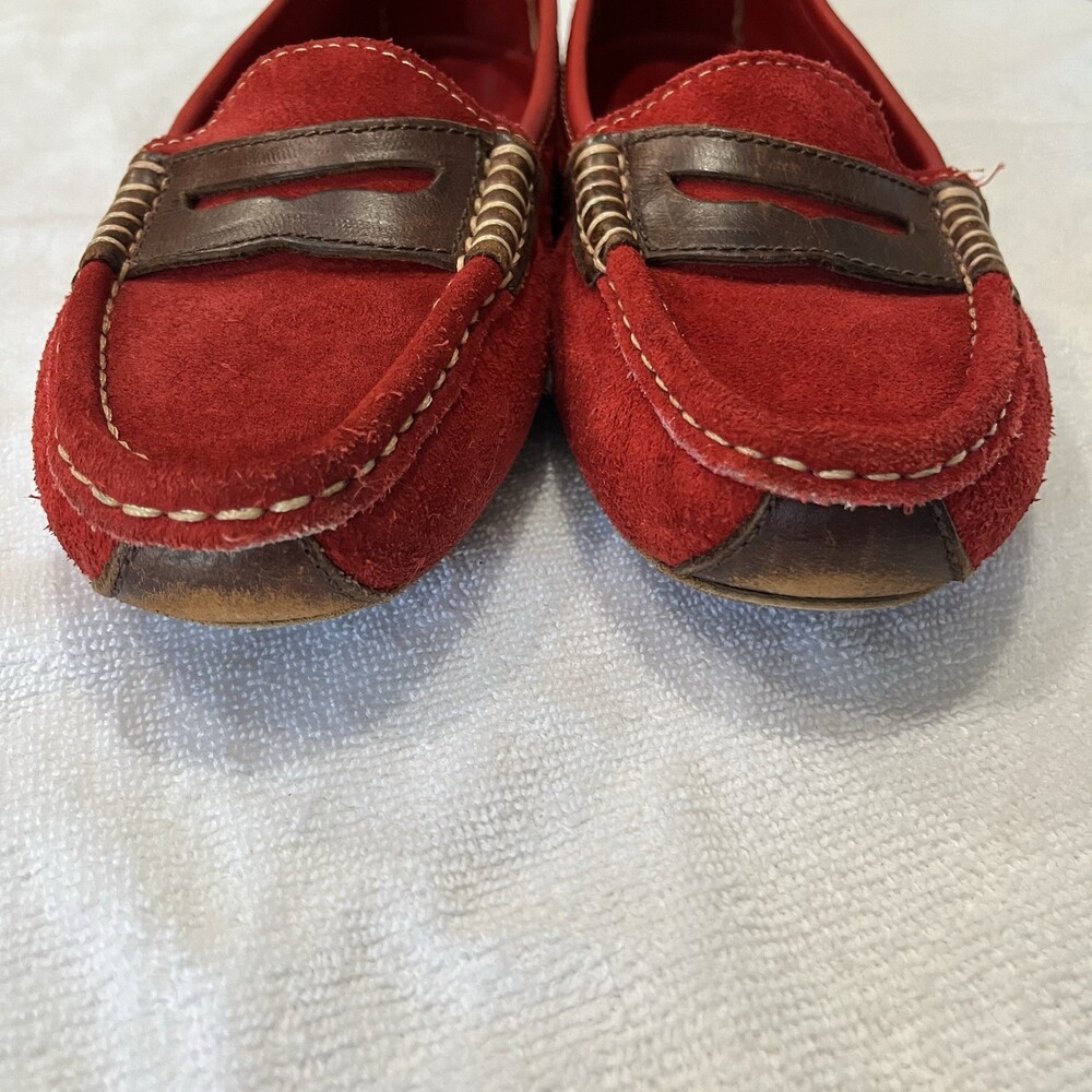 Cole Haan Country Women’s Red Suede Driving Loafer 9.5N Preppy Old Money - Picture 6 of 9